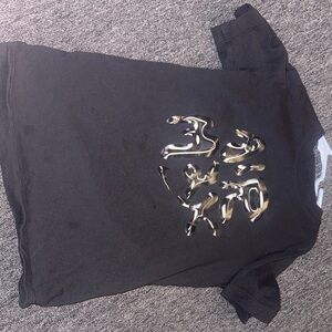 Black T-Shirt with Metallic Graphic Nike